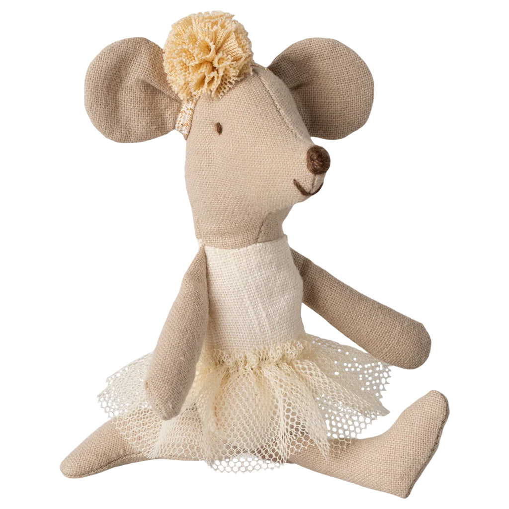 Maileg Toys Mouse Little Sister Ballerina Off White