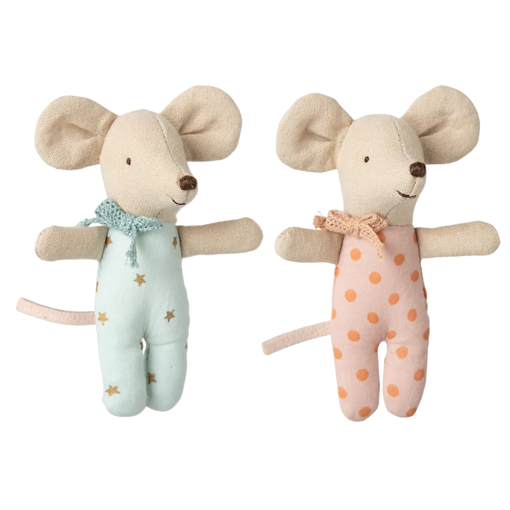 Maileg Toys Mouse Baby Twins In Matchbox