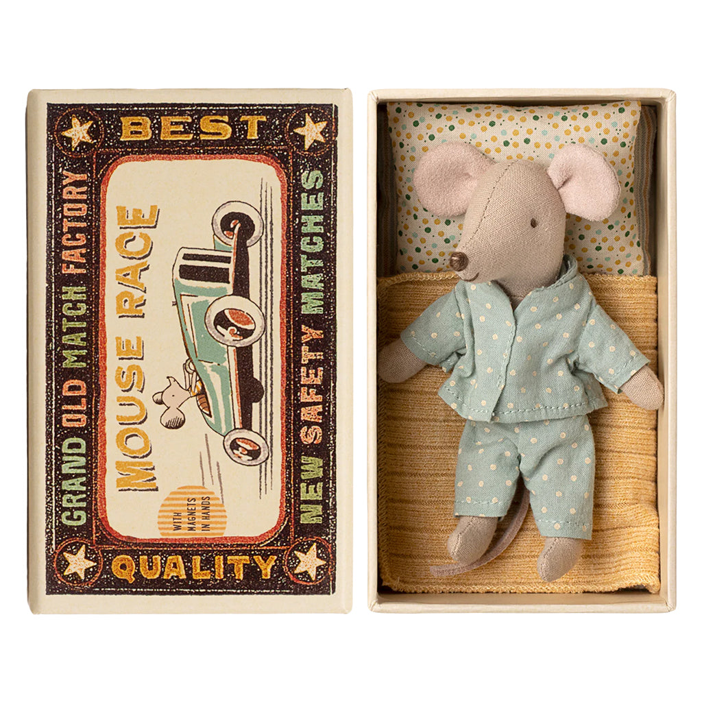 Maileg Toys Mouse Little Brother In Matchbox