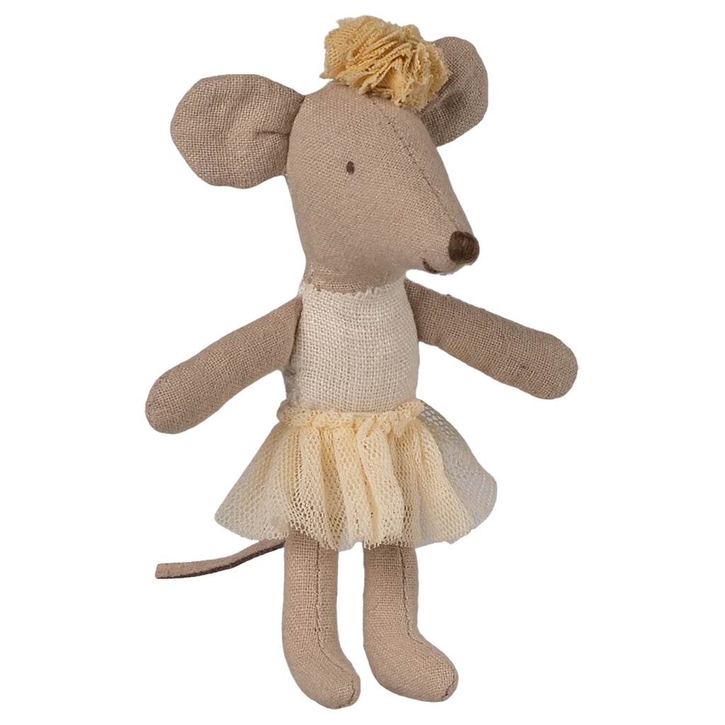 Maileg Toys Mouse Family Little Sister Ballerina Off-White