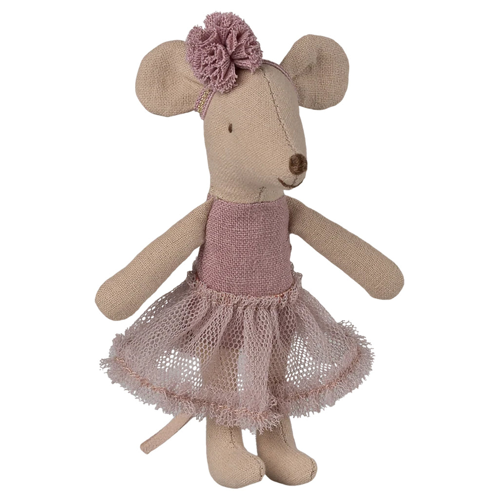 Maileg Toys Mouse Family Little Sister Ballerina Heather Purple