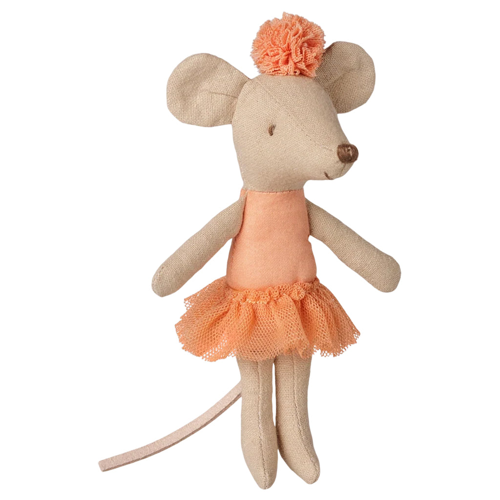 Maileg Toys Mouse Little Sister Ballerina Apricot