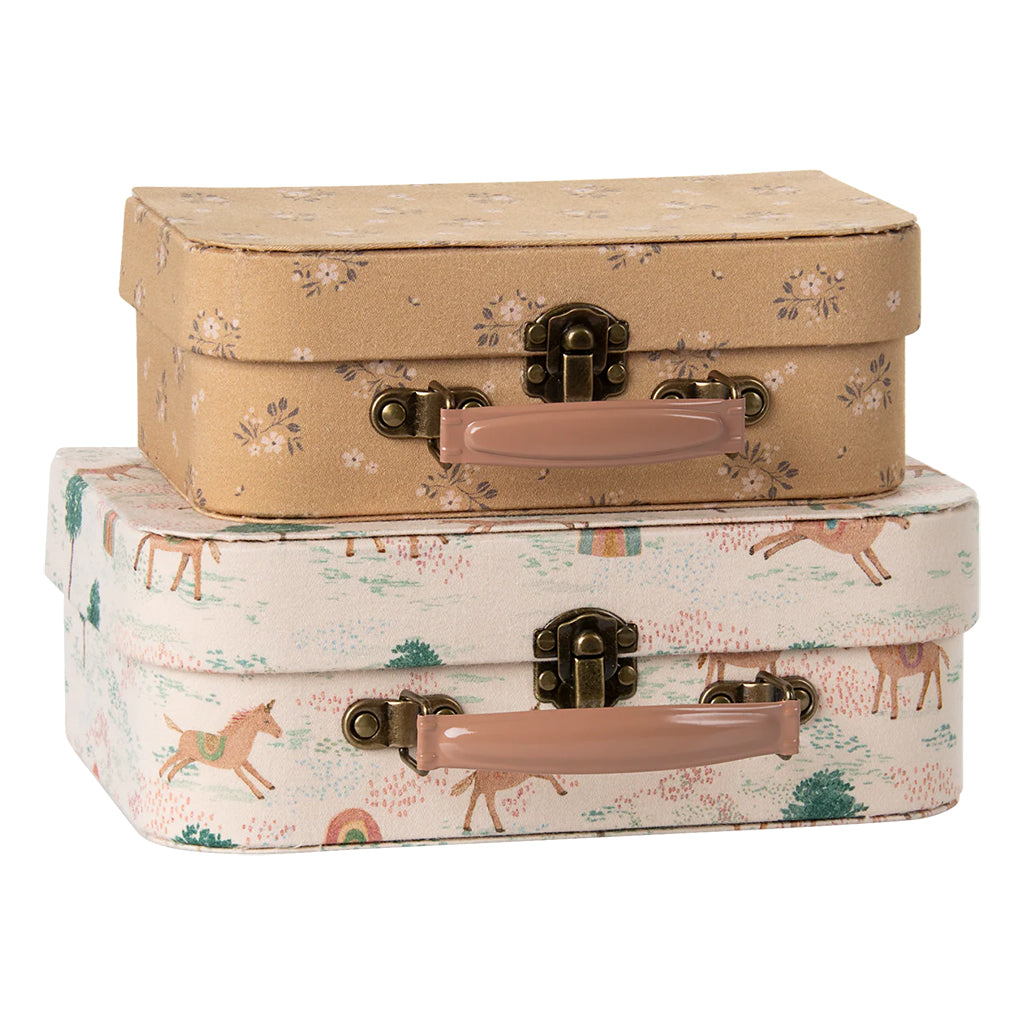 Maileg Toys Set Of 2 Suitcases Unicorn