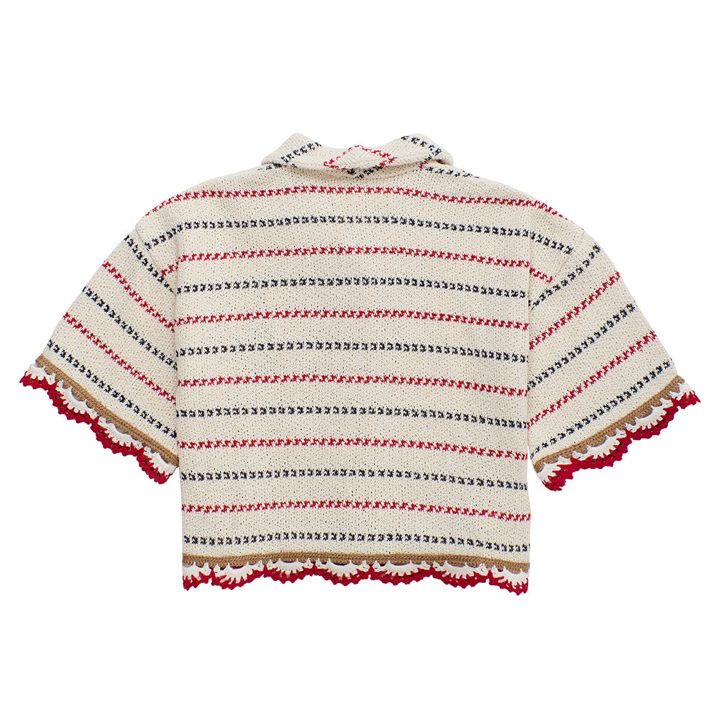 Maison Mangostan Child Barcos Knit Shirt Cream