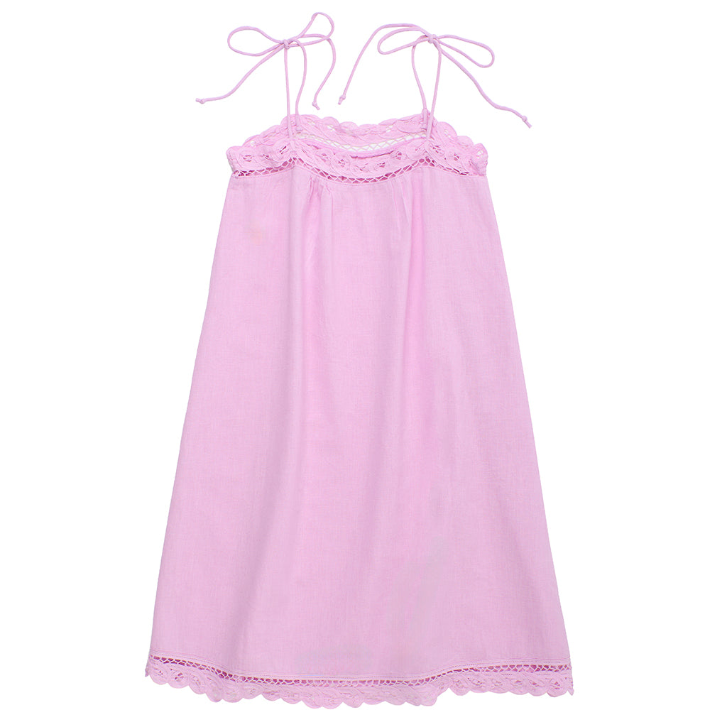 Maison Mangostan Child Crochet Dress Pink