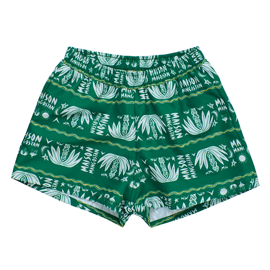 Maison Mangostan Child Palma Swim Shorts Green