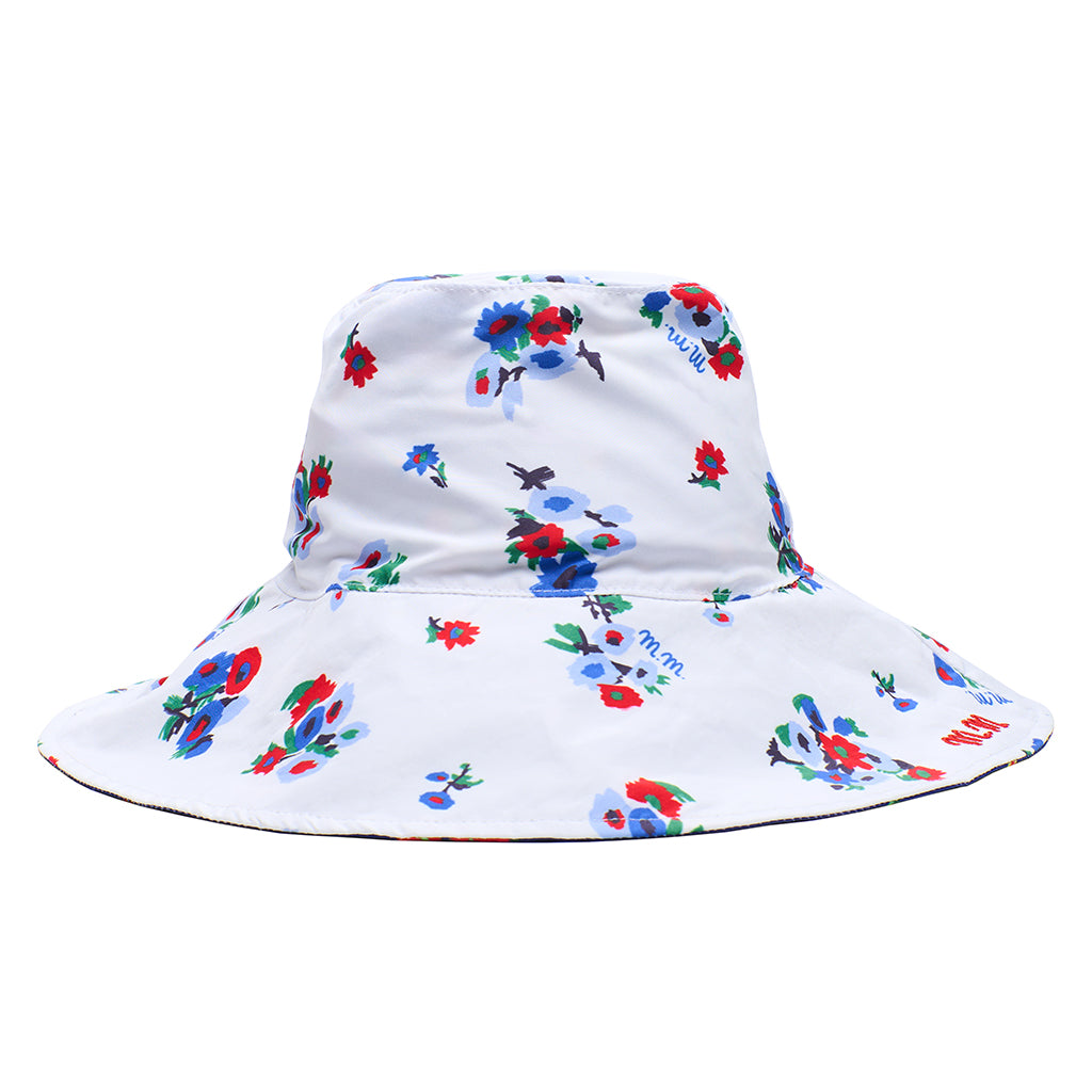 Maison Mangostan Child Blossom Reversible Sun Hat Blue