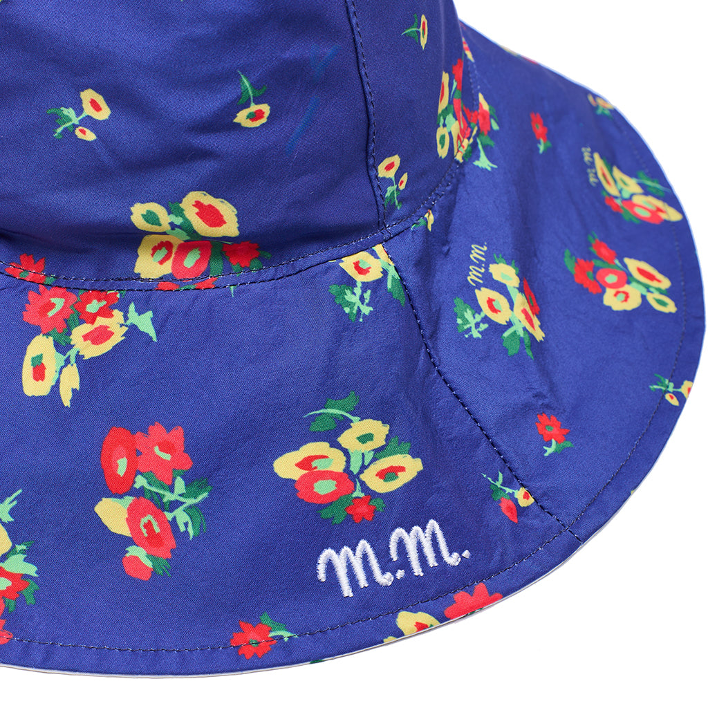 Maison Mangostan Child Blossom Reversible Sun Hat Blue