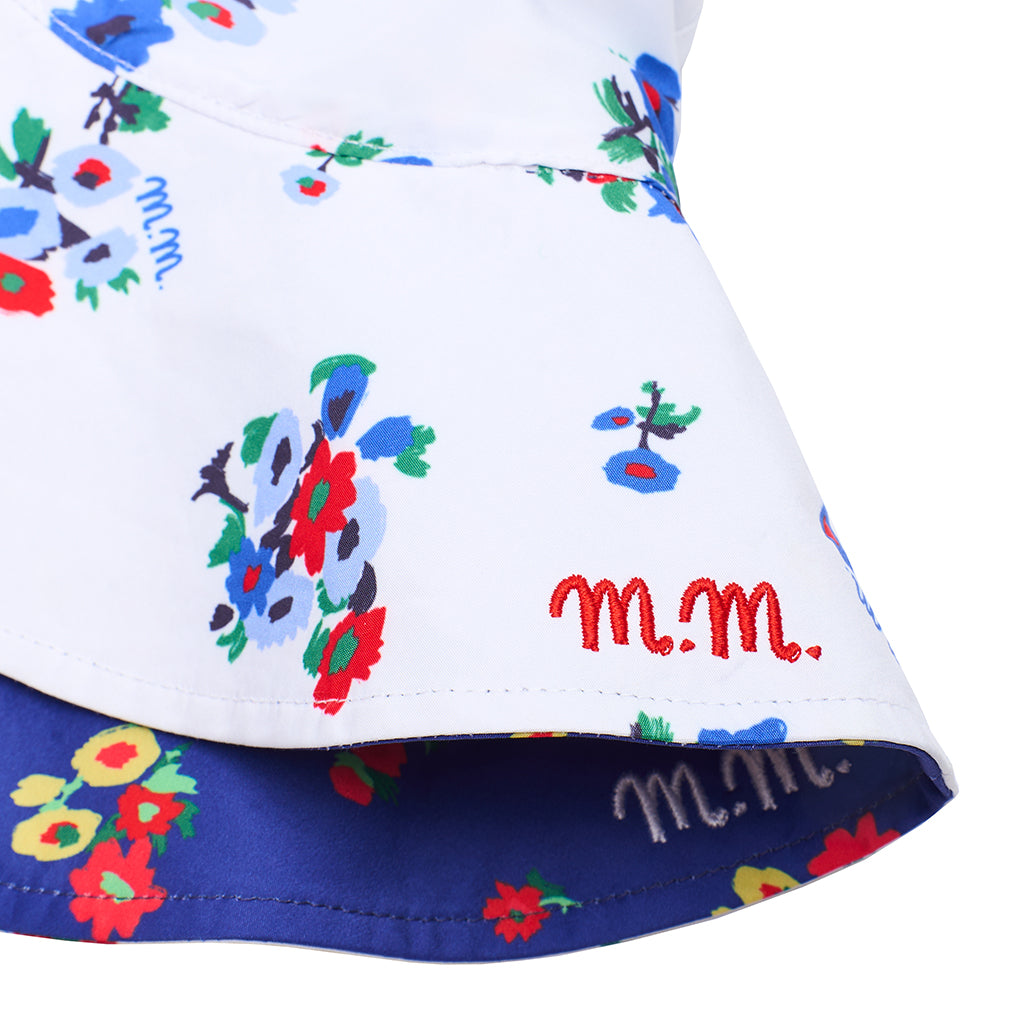 Maison Mangostan Child Blossom Reversible Sun Hat Blue