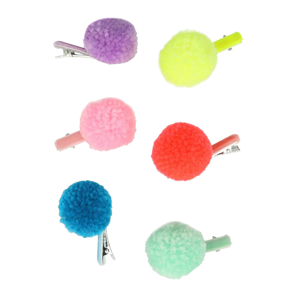 Meri Meri Set Of 6 Pompom Unicorn Hair Clips
