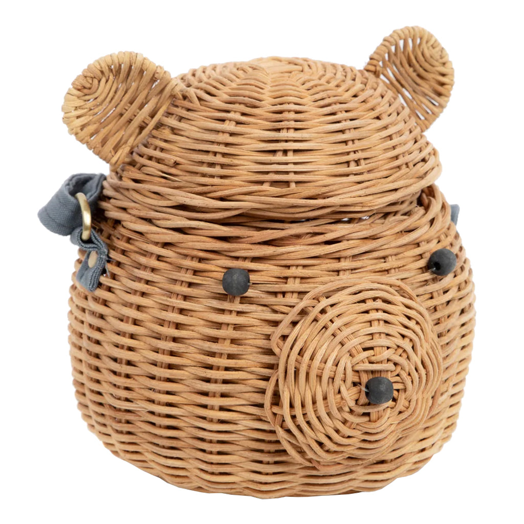 Meri Meri Bear Rattan Bag