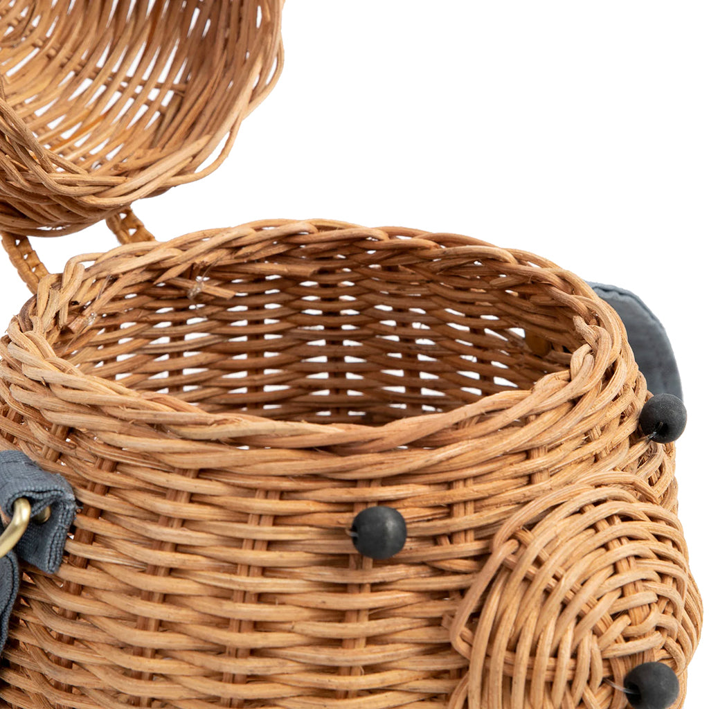 Meri Meri Bear Rattan Bag