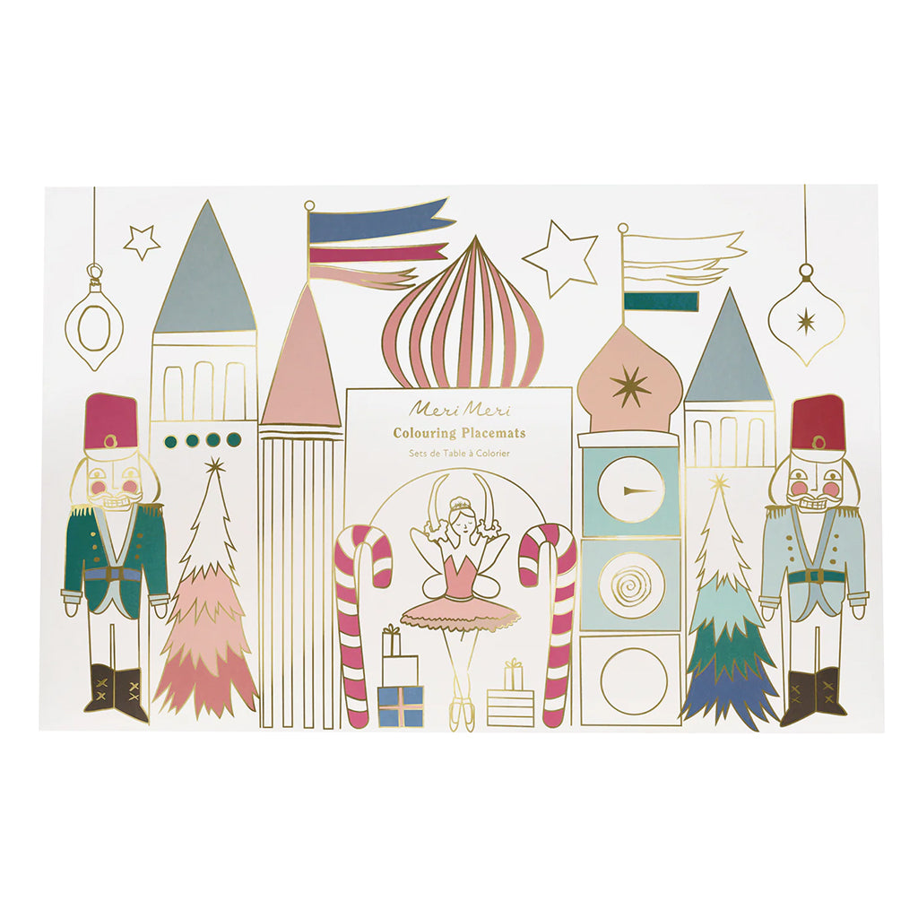 Meri Meri Set Of 8 Nutcracker Coloring Placemats