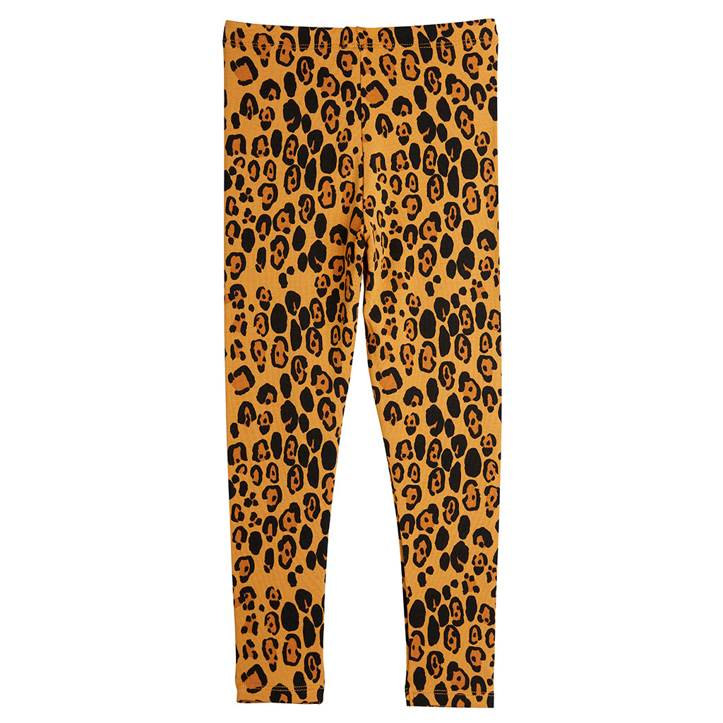 Mini Rodini Child Leggings Leopard Print Brown