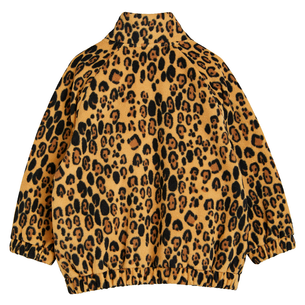Mini Rodini Child Fleece Jacket Leopard Print Brown