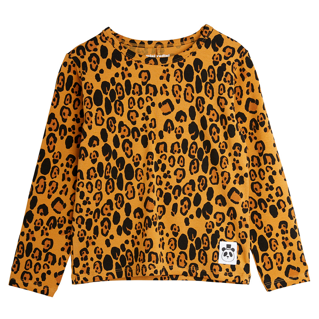 Mini Rodini Child T-shirt Leopard Print Brown