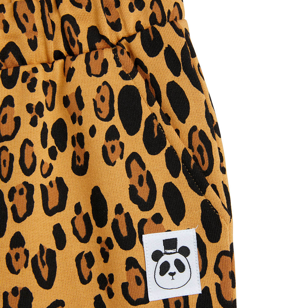 Mini Rodini Child Basic Sweatpants Leopard Print Brown