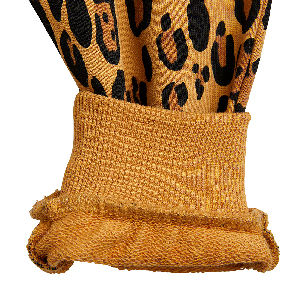 Mini Rodini Child Basic Sweatpants Leopard Print Brown