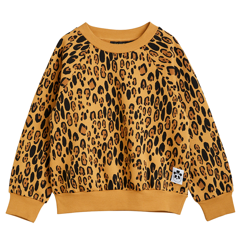 Mini Rodini Child Basic Sweatshirt Leopard Print Brown