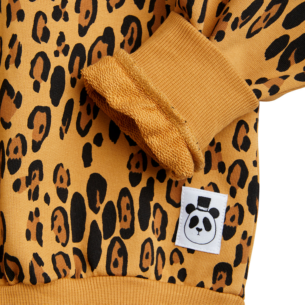 Mini Rodini Child Basic Sweatshirt Leopard Print Brown