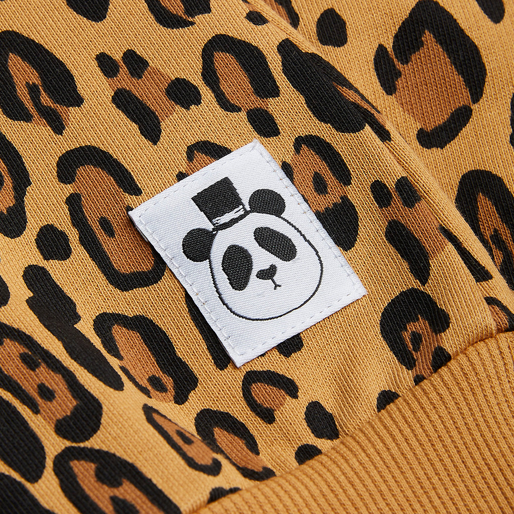 Mini Rodini Child Basic Sweatshirt Leopard Print Brown