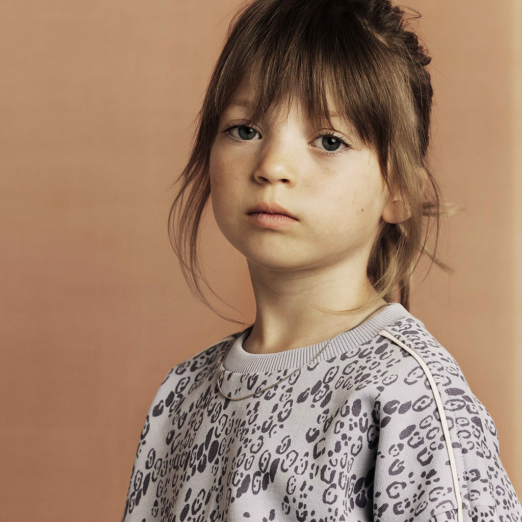 Mini Rodini Child Sweatshirt Mini Leopard Print Purple