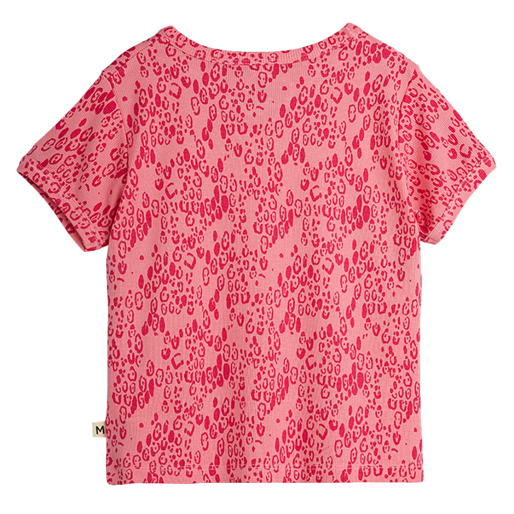 Mini Rodini Child T-shirt Mini Leopard Print Pink
