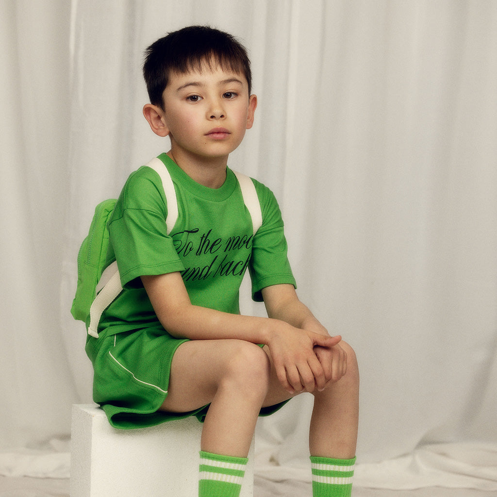 Mini Rodini Child Shorts With Piping Green