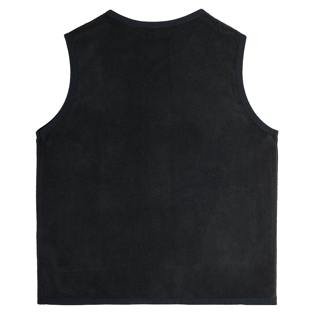 Mini Rodini Child Microfleece Vest Penguin Embroidery Black