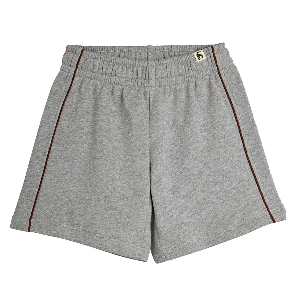 Mini Rodini Child Shorts With Piping Grey Melange