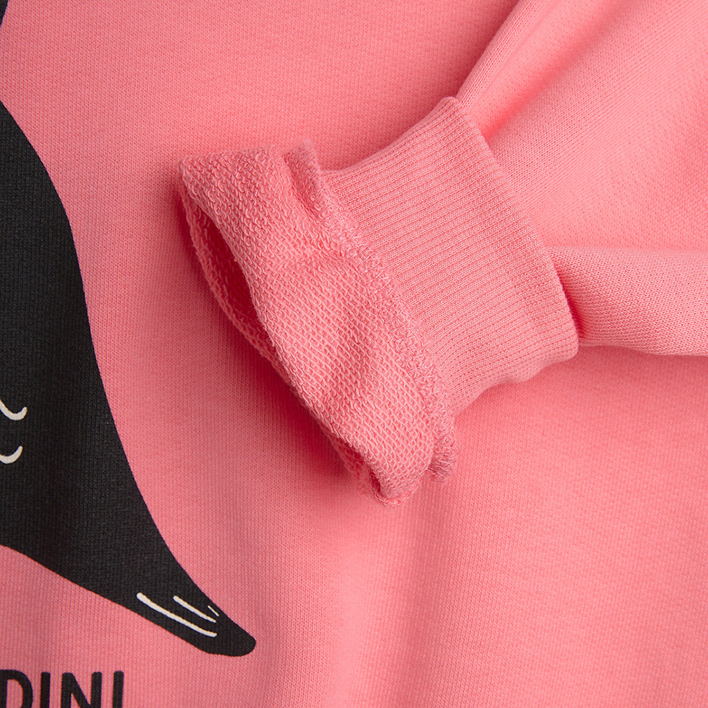 Mini Rodini Child Sweatshirt Blackbird Print Pink
