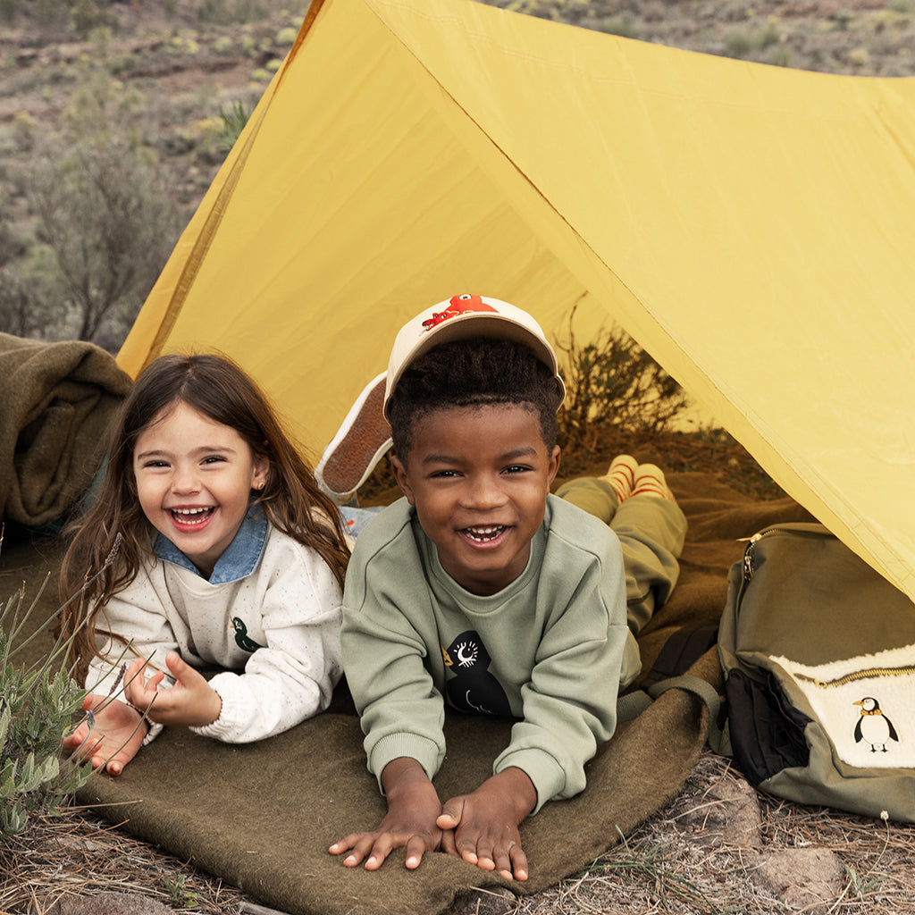 Mini Rodini Child Sweatshirt Blackbird Print Green