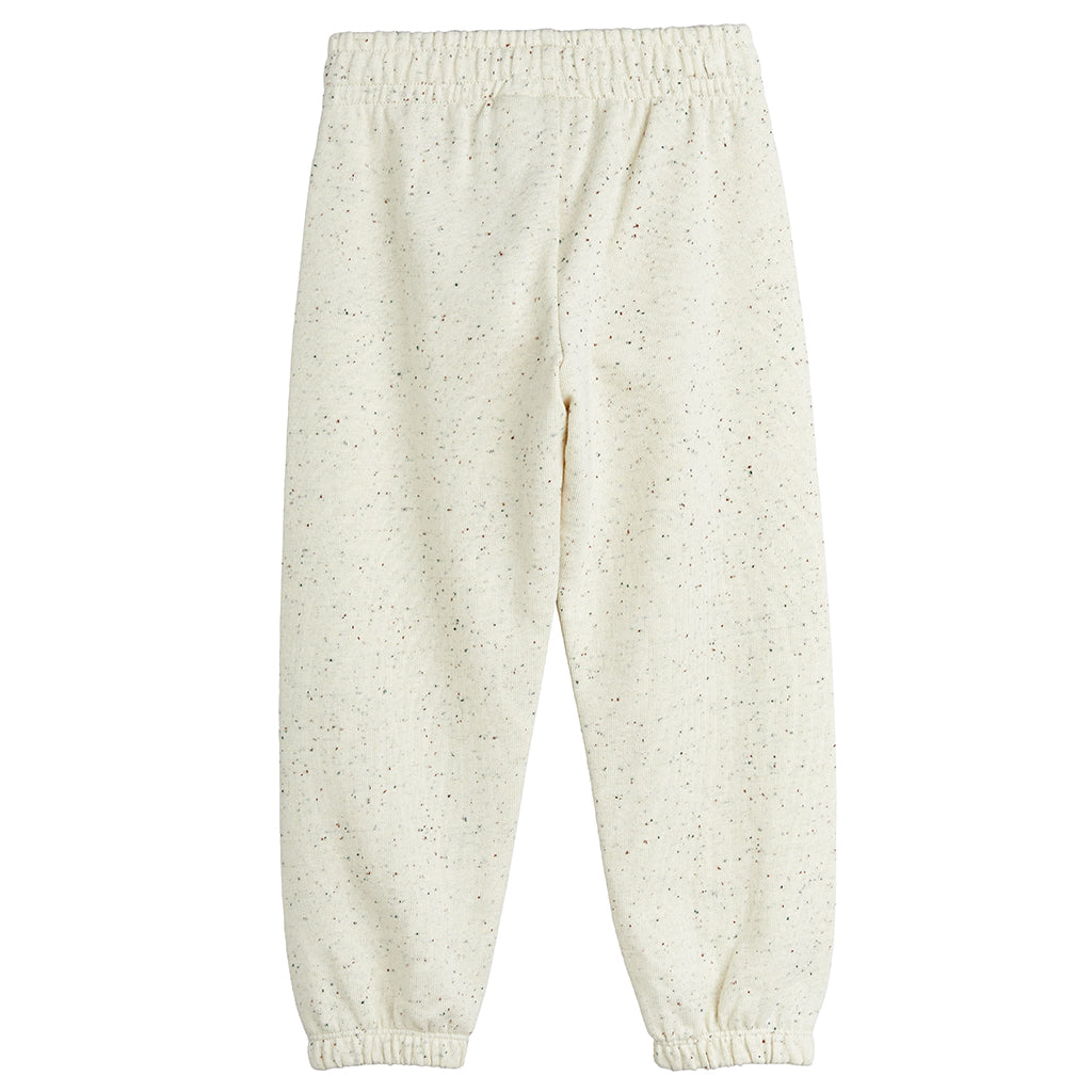 Mini Rodini Child Sweatpants Embroidered Bird Cream