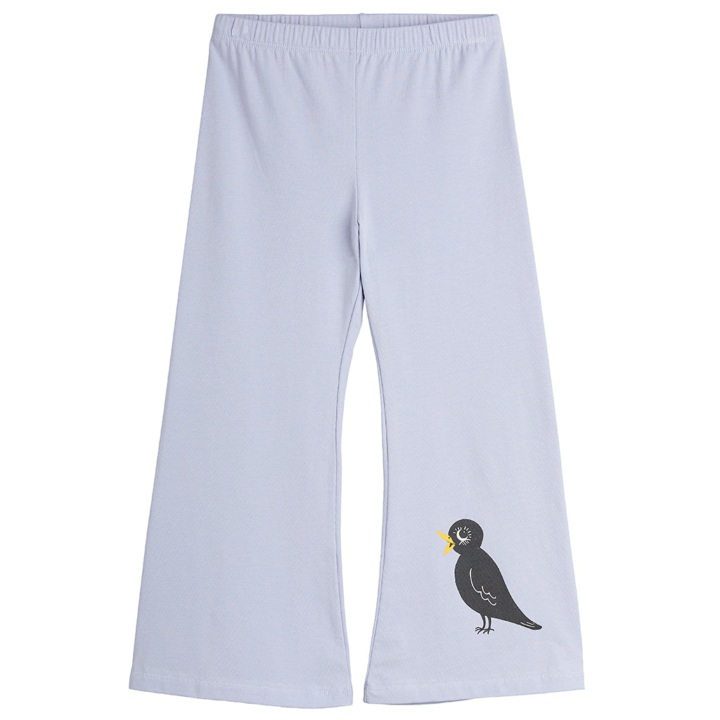 Mini Rodini Child Flared Pants Blackbird Print Purple