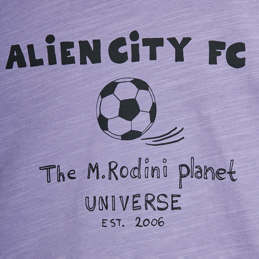 Mini Rodini Child T-shirt Alien City FC Print Purple