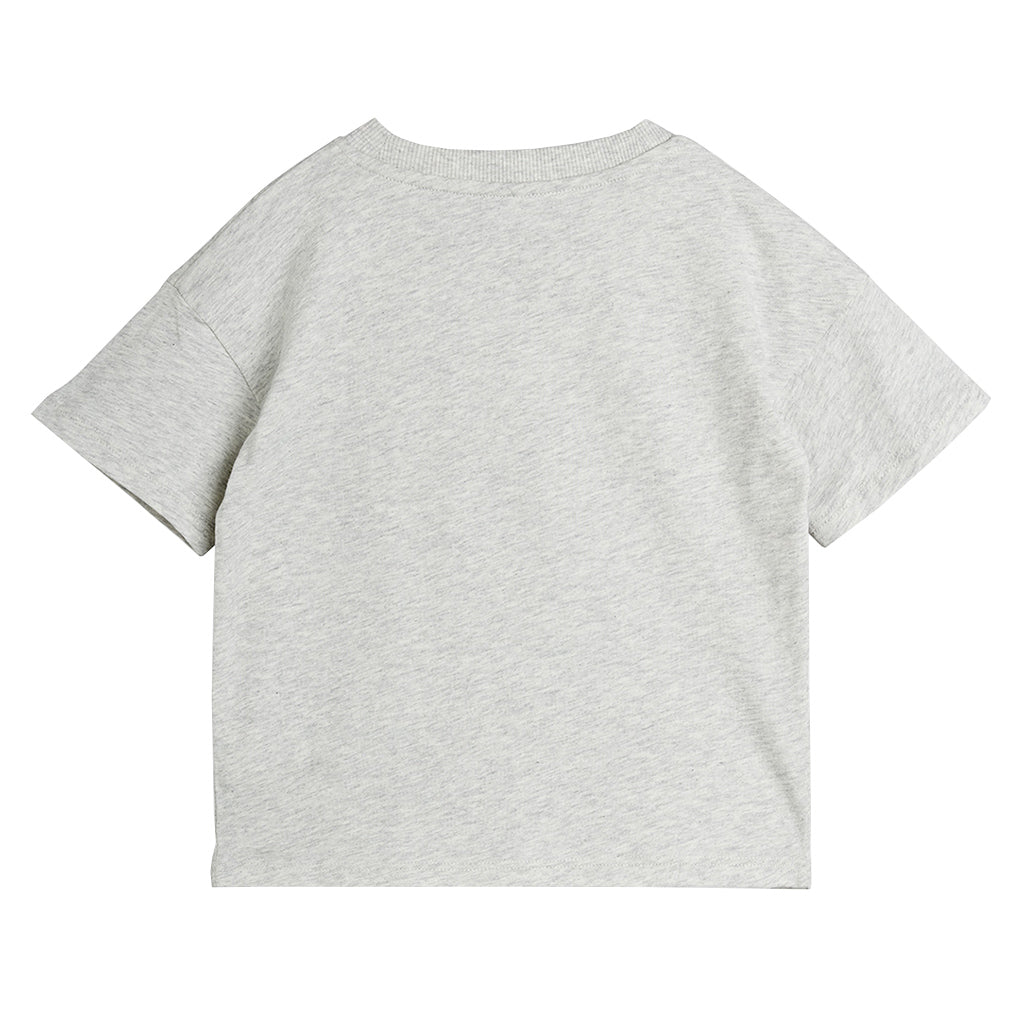 Mini Rodini Child T-shirt Eyes Print Grey Melange
