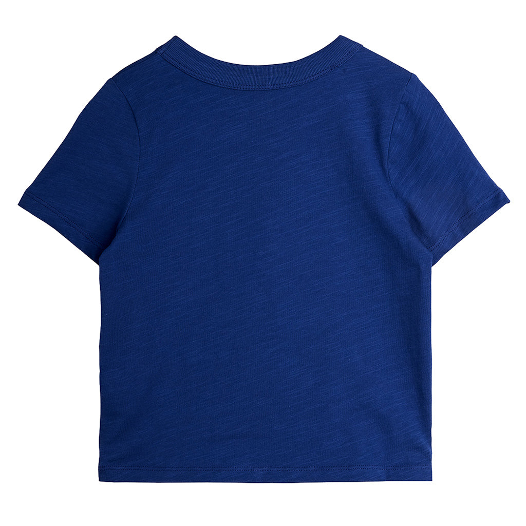 Mini Rodini Child T-shirt Planet Embroidery Blue
