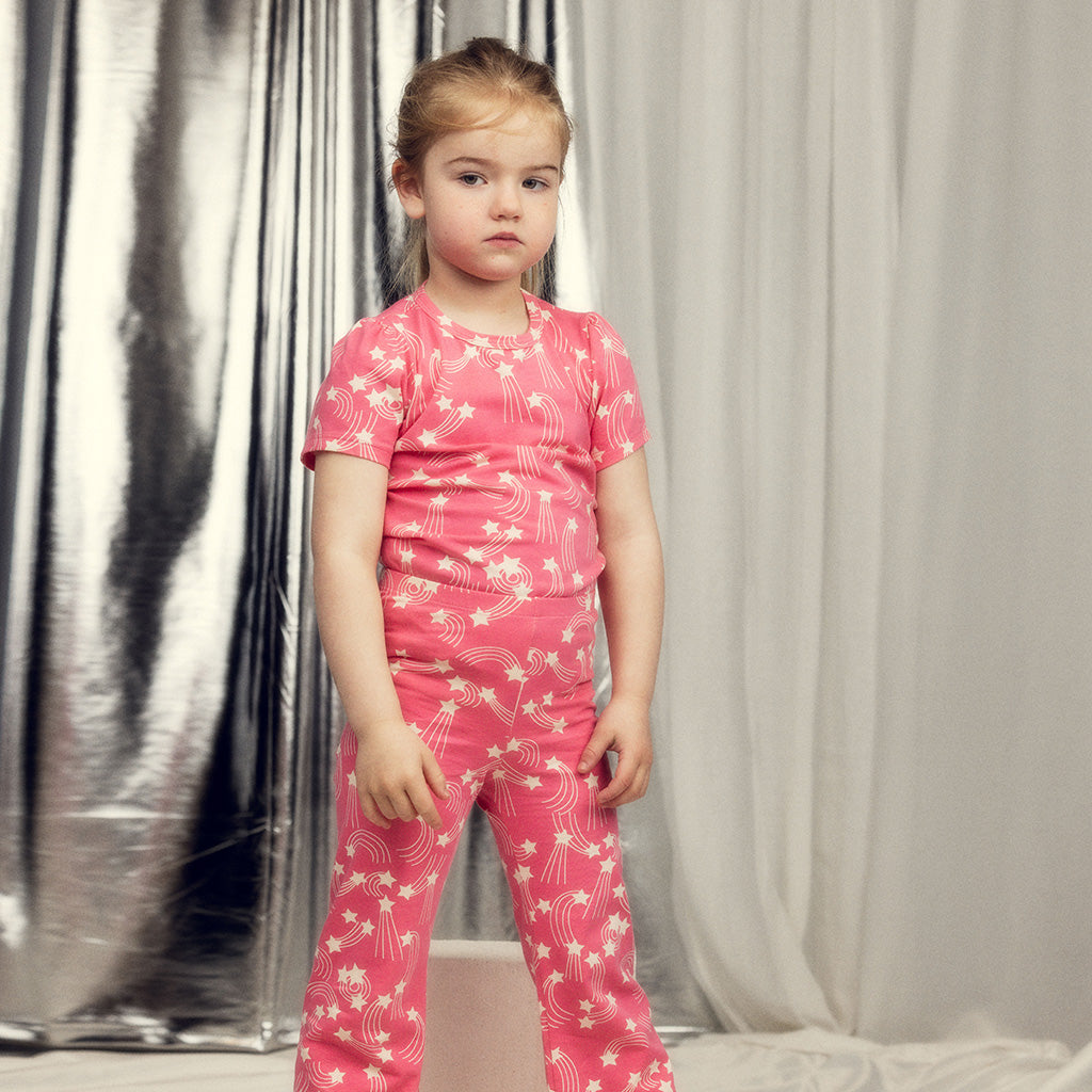 Mini Rodini Child T-shirt Starfall Print Pink