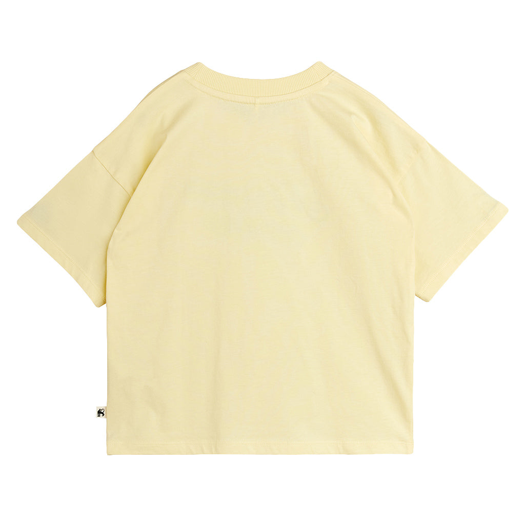 Mini Rodini Child T-shirt To The Moon Embroidery Yellow