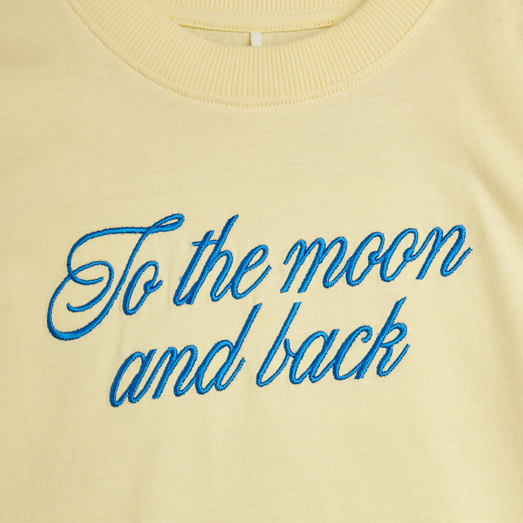Mini Rodini Child T-shirt To The Moon Embroidery Yellow