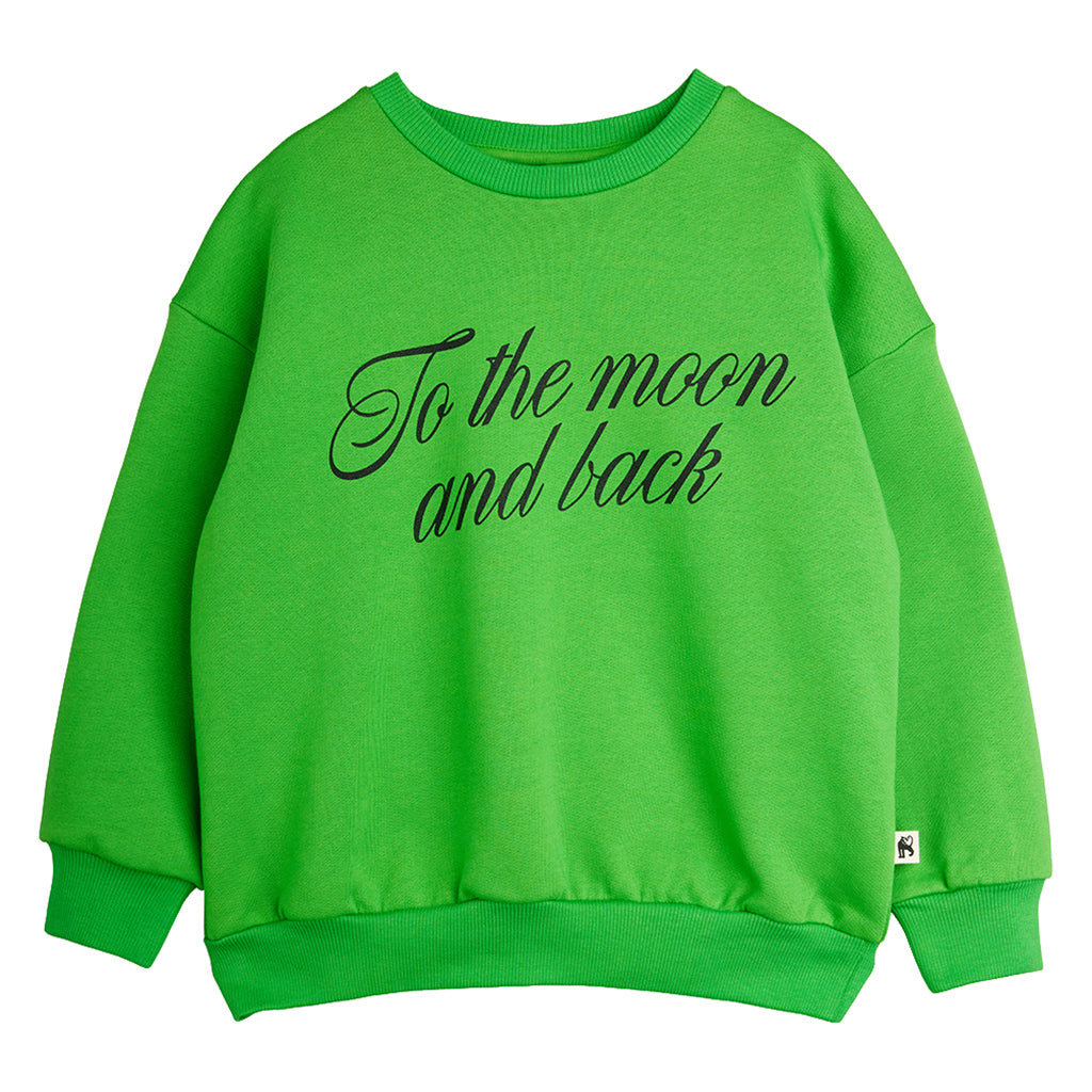 Mini Rodini Child Sweatshirt To The Moon Print Green