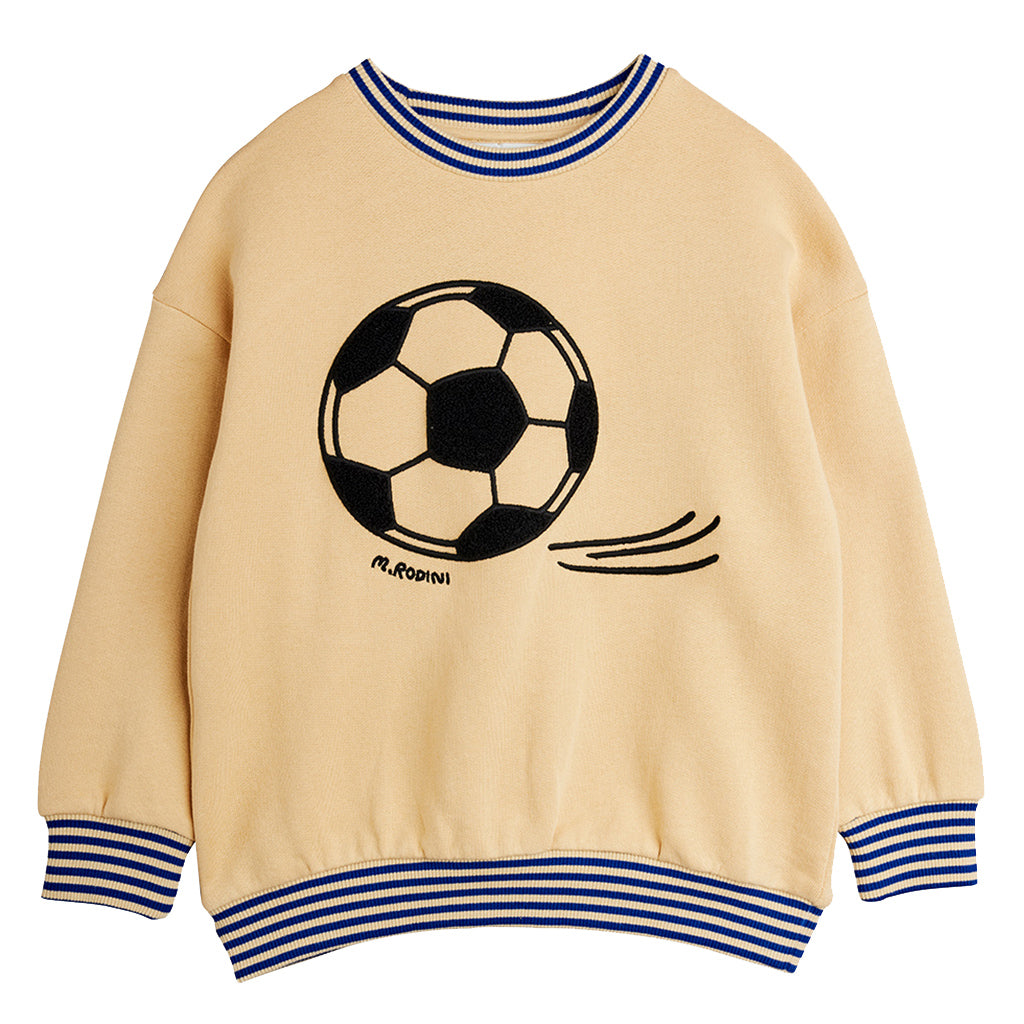 Mini Rodini Child Sweatshirt Football Chenille Beige
