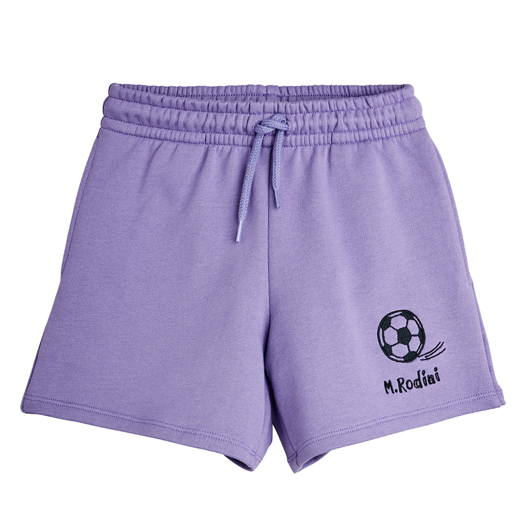 Mini Rodini Child Shorts Football Embroidery Purple