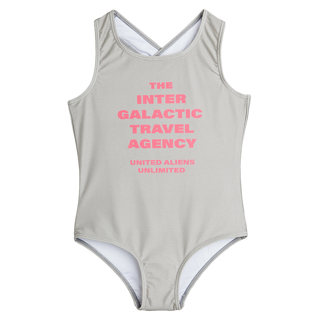 Mini Rodini Child Swimsuit Travel Agency Grey