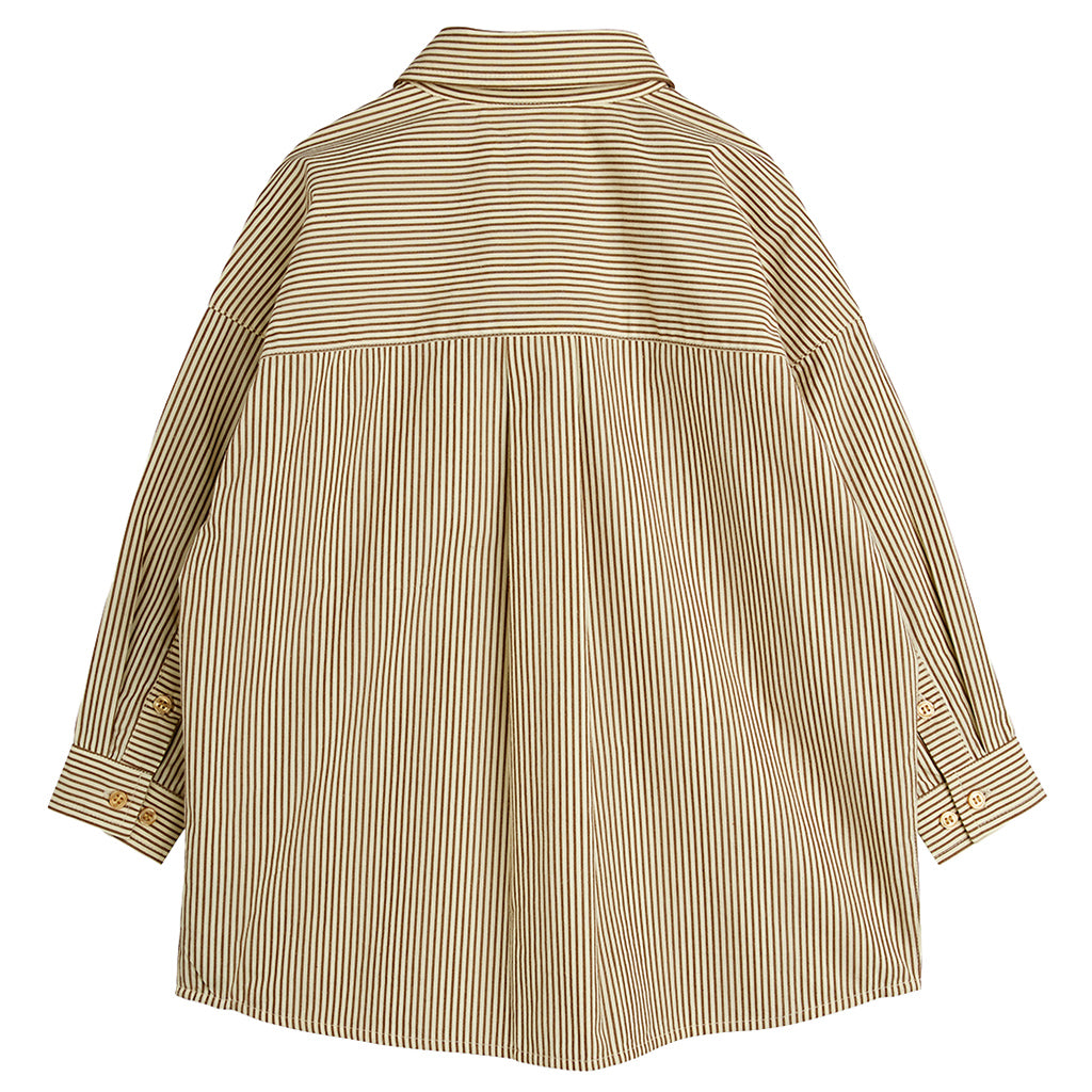 Mini Rodini Child Poplin Shirt Brown Stripes