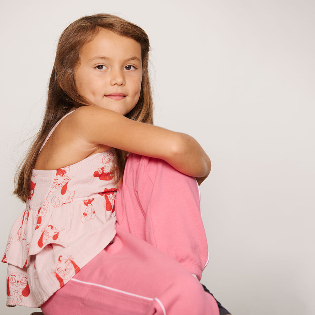 Mini Rodini Child Frill Blouse Mini Babies Print Pink