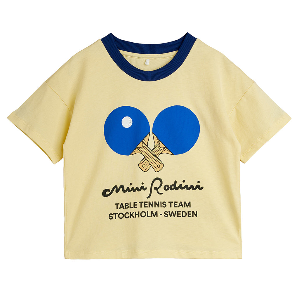 Mini Rodini Child T-shirt Table Tennis Print Yellow