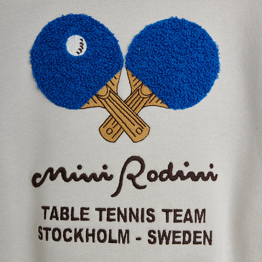 Mini Rodini Child Sweatshirt Table Tennis Chenille Grey