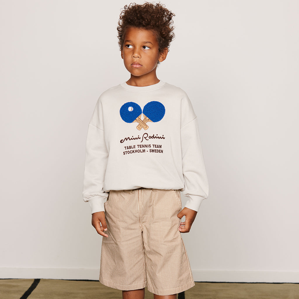 Mini Rodini Child Sweatshirt Table Tennis Chenille Grey