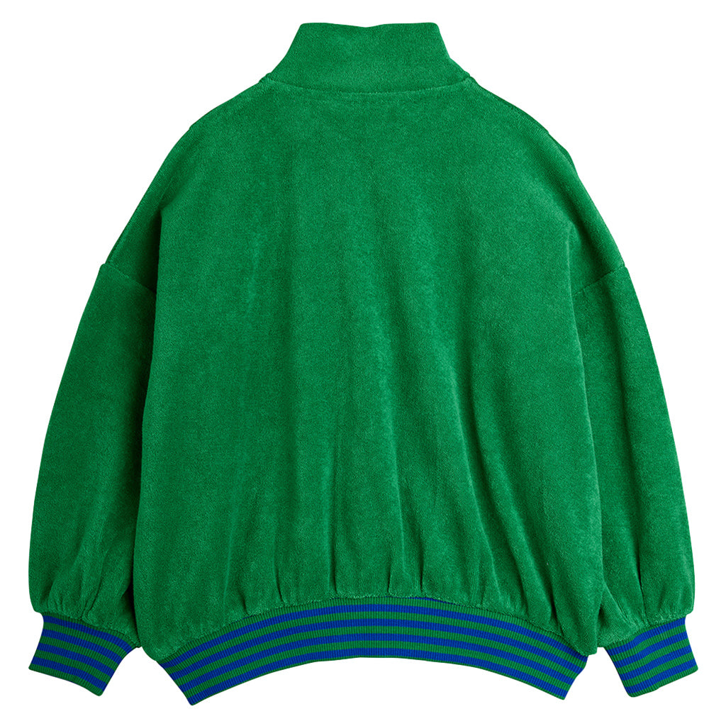 Mini Rodini Child Terry Sweater Table Tennis Patch Green